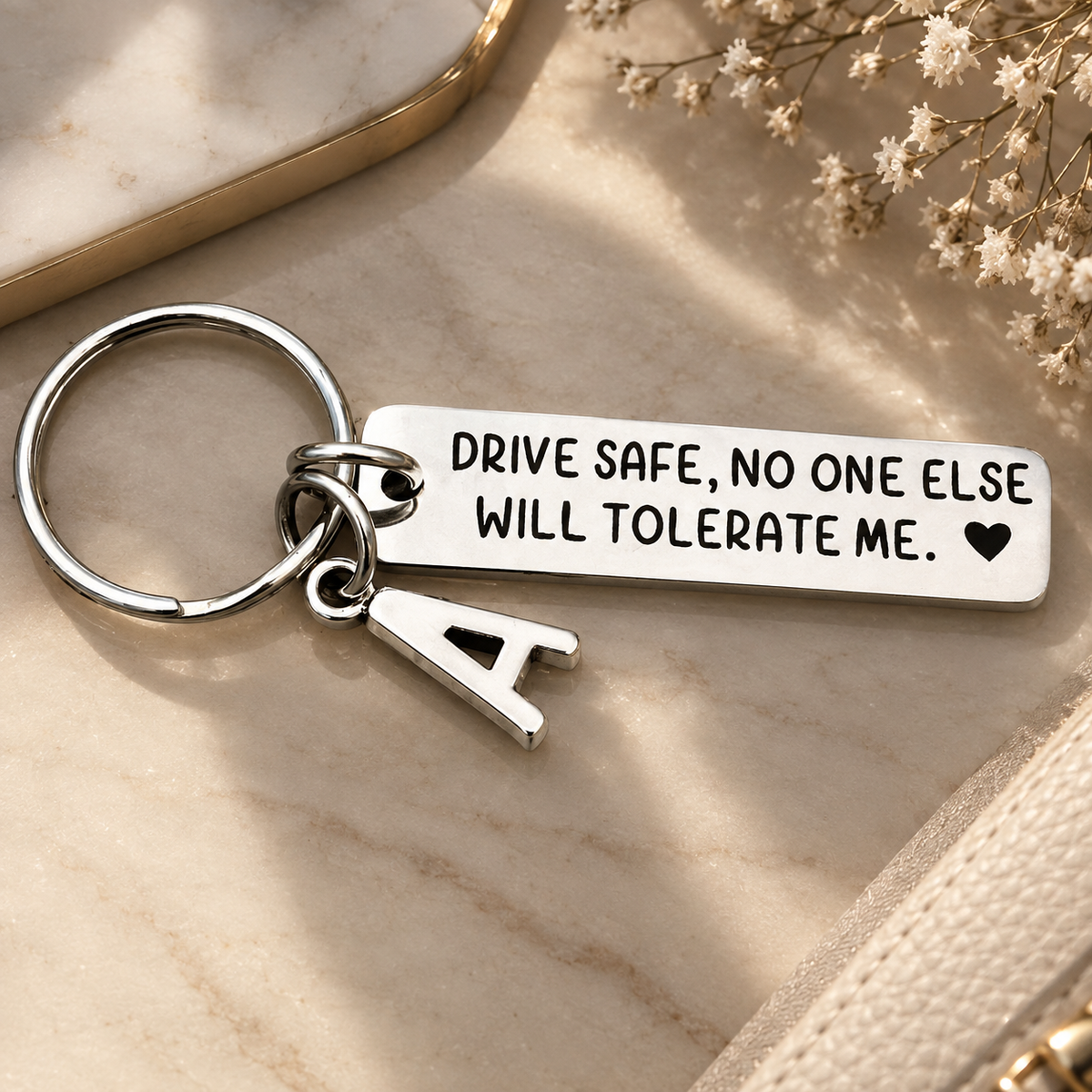 Drive Safe Keychain - Perfect Anniversary, Christmas, Birthday Gift for Him or Her - Funny and Heartfelt!