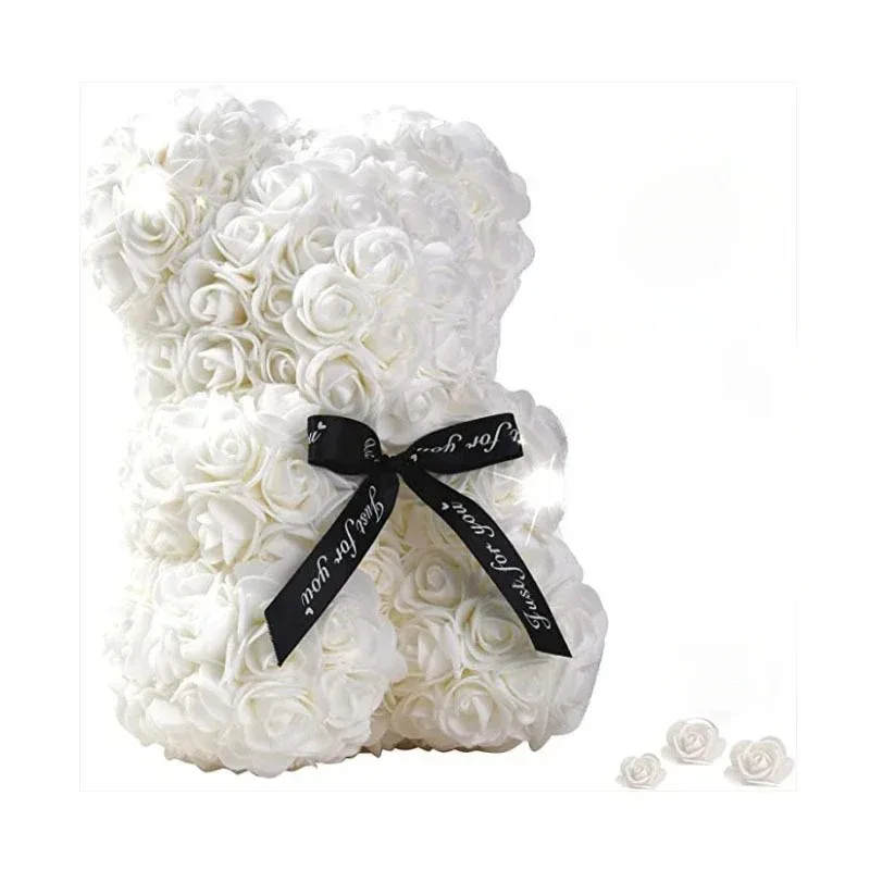 Rose Teddy Bear - Perfect Gift for Mom on Mother's Day, Birthdays, Valentine's Day & Anniversaries