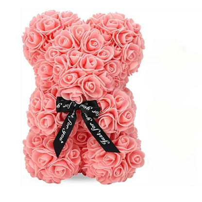 Rose Teddy Bear - Perfect Gift for Mom on Mother's Day, Birthdays, Valentine's Day & Anniversaries